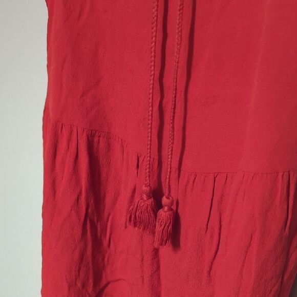 Banana Republic Red Tie Front Tank Top - Picture 3 of 6